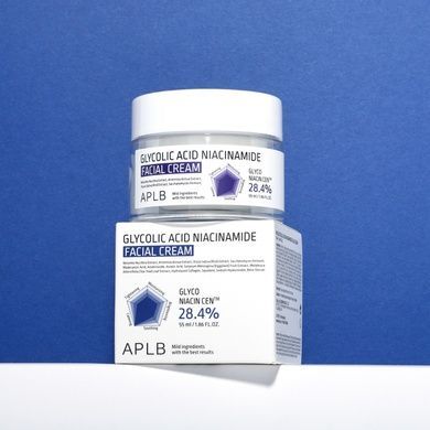 Крем для лица с гликолевой кислотой и ниацинамидом APLB Glycolic Acid Niacinamide Facial Cream, 55 мл на KRKR.COM.UA