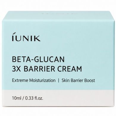 Відновлювальний бар'єрний крем з бета-глюканом IUNIK Beta Glucan 3X Barrier Cream, 10 мл на KRKR.COM.UA