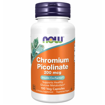 Хром пиколинат NOW Foods Chromium Picolinate, 100 шт на KRKR.COM.UA
