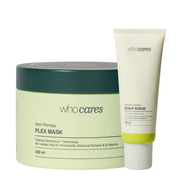 Набор для ухода за кожей головы и волосами whocares Scalp Scrub и Plex Mask, 2 в 1 на KRKR.COM.UA