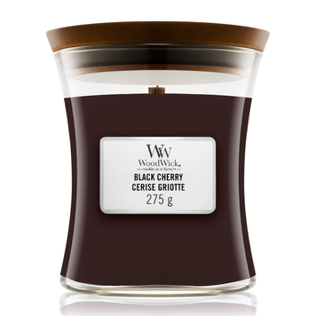 Ароматическая свеча "Черная Вишня" Woodwick Black Cherry, 275 г на KRKR.COM.UA