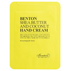 Крем для рук с маслом ши и кокосом Benton Shea Butter and Coconut Hand Cream, тестер 1.2мл Купить в Украине