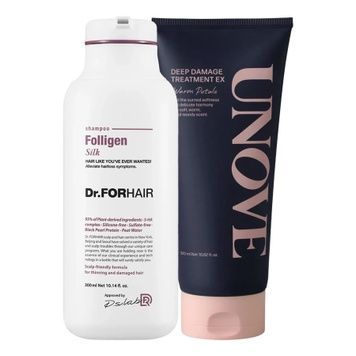 1+1 Шампунь и маска для сухих и поврежденных волос Dr.FORHAIR & UNOVE на KRKR.COM.UA