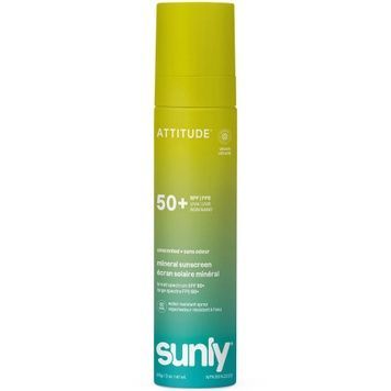 Мінеральний сонцезахисний спрей для обличчя та тіла Без аромату Attitude Lightweight Mineral Lotion SPF50 Unscented, 75 мл на KRKR.COM.UA