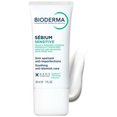 Успокаивающее средство для проблемной кожи Bioderma Sebium Sensitive Soothing Anti-Blemish Care, 30 мл на KRKR.COM.UA