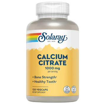 Кальций цитрат 1000 мг Solaray Calcium Citrate 1000mg, 120 шт на KRKR.COM.UA