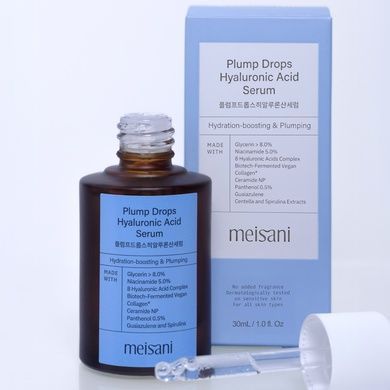 Сыворотка с гиалуроновой кислотой Meisani PLUMP DROPS HYALURONIC ACID SERUM, 30 мл на KRKR.COM.UA