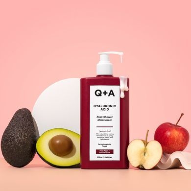 Средство с гиалуроновой кислотой для интенсивного увлажнения тела Q+A Hyaluronic Acid Post-Shower Moisturiser, 250 мл на KRKR.COM.UA