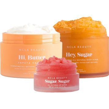Набір для догляду за тілом та губами &laquo;Кавун & Папайя-Ваніль&raquo; NCLA Beauty, Hi, Butter & Sugar Body Scrub & Sugar, Sugar на KRKR.COM.UA