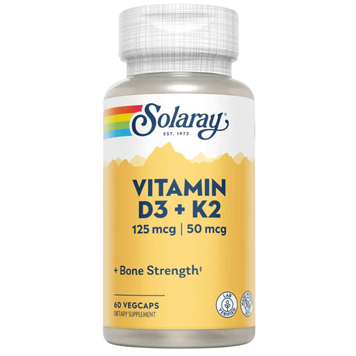 Витамин D3+K2 Solaray Vitamin D-3 & K-2, 60 шт на KRKR.COM.UA