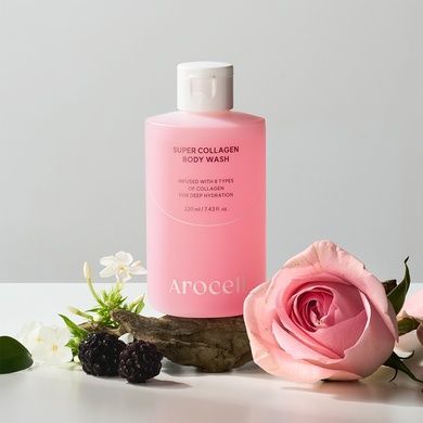 Увлажняющий гель для душа с коллагеном Arocell Super Collagen Body Wash, 220 мл на KRKR.COM.UA