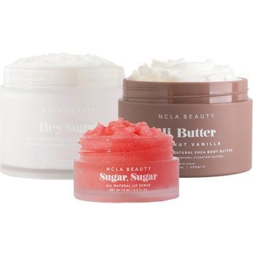 Набір для догляду за тілом та губами &laquo;Кавун & Кокос & Bаніль&raquo; NCLA Beauty, Balm Babe & Hi, Butter & Hey, Sugar Body Scrub на KRKR.COM.UA