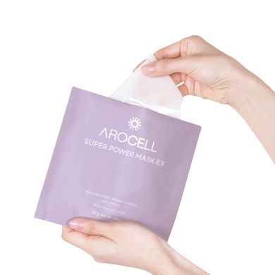 Гідрогелева маска з колагеном та 10 видами гіалуронової кислоти Arocell Super Power Mask EX, 42 г * 4 шт Купити в Україні