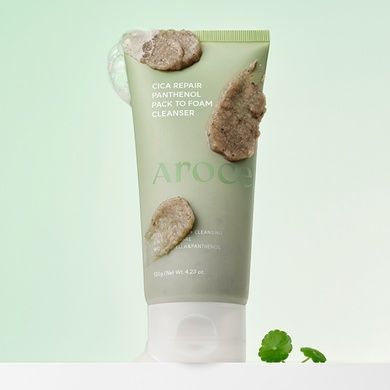 Очищающая маска-пенка с центеллой и пантенолом Arocell Cica Repair Panthenol Pack-to-Foam Cleanser, 120 г на KRKR.COM.UA