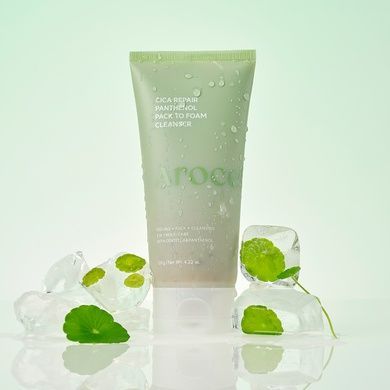 Очищающая маска-пенка с центеллой и пантенолом Arocell Cica Repair Panthenol Pack-to-Foam Cleanser, 120 г на KRKR.COM.UA