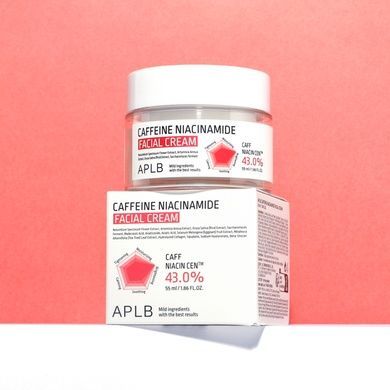 Крем для вирівнювання тону шкіри з кофеїном і ніацинамідом APLB Caffeine Niacinamide Facial Cream, 55 мл на KRKR.COM.UA