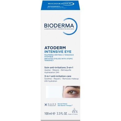 Засіб для догляду за шкірою навколо очей 3 в 1 Bioderma Atoderm Intensive Eye, 100 мл на KRKR.COM.UA