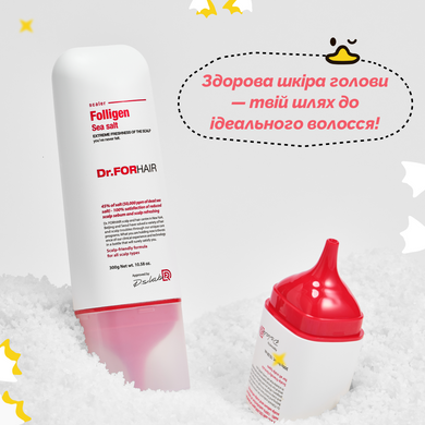 Пілінг для шкіри голови з частинками солі з мертвого моря Dr.FORHAIR Sea Salt Scaler, 300мл Купити в Україні