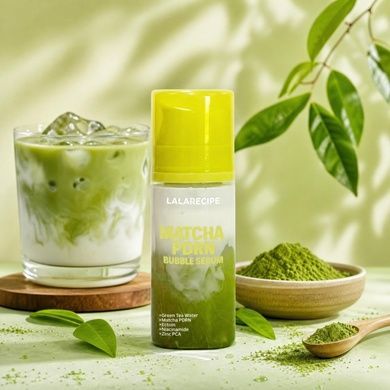 Сироватка для обличчя з Matcha PDRN комплексом LALARECIPE Matcha PDRN Bubble Serum, 95 мл на KRKR.COM.UA