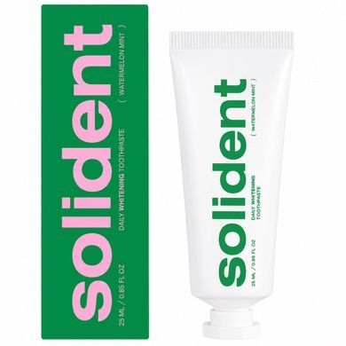 Ежедневная отбеливающая зубная паста Solident Daily Whitening Watermelon Mint, 25 мл на KRKR.COM.UA
